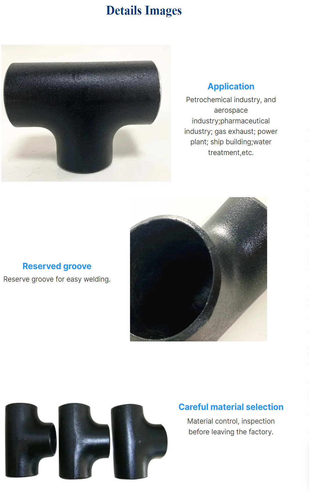 8 Inch Sch40 Butt Weld Tee Steel Seamless Dn800 Reliable Solution For Piping