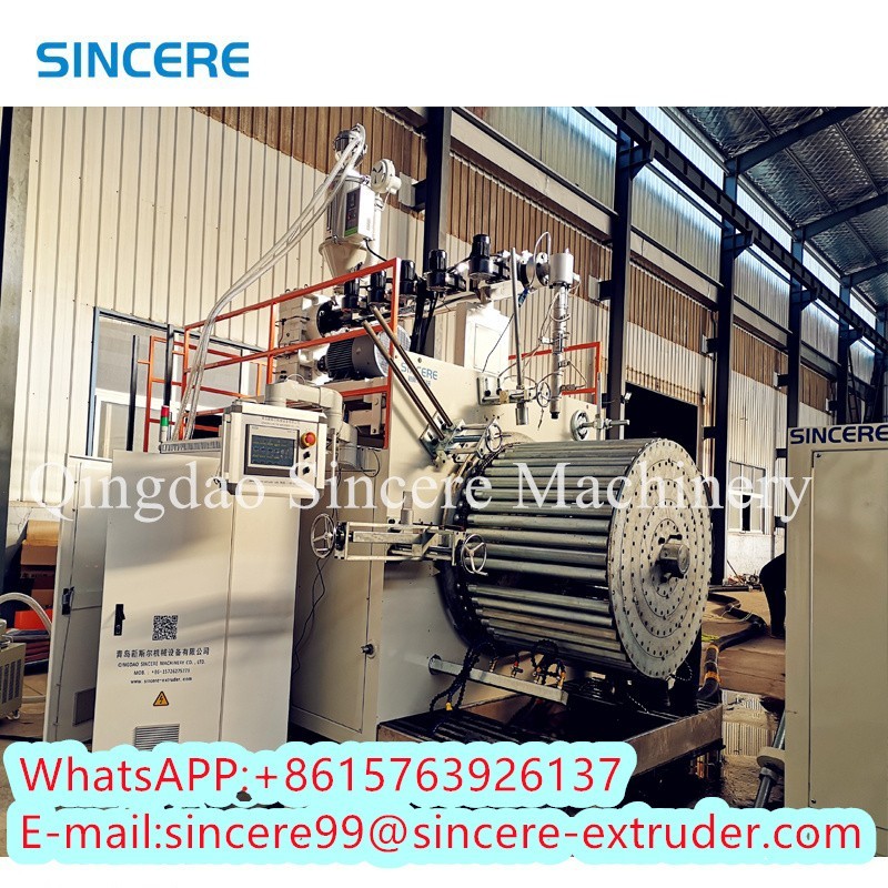 HDPE Plastic Hollow Wall Coiled PE Spiral Pipe Extrusion Line Production Equipment
