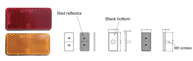 Custom Electric Bicycle Reflex Reflectors