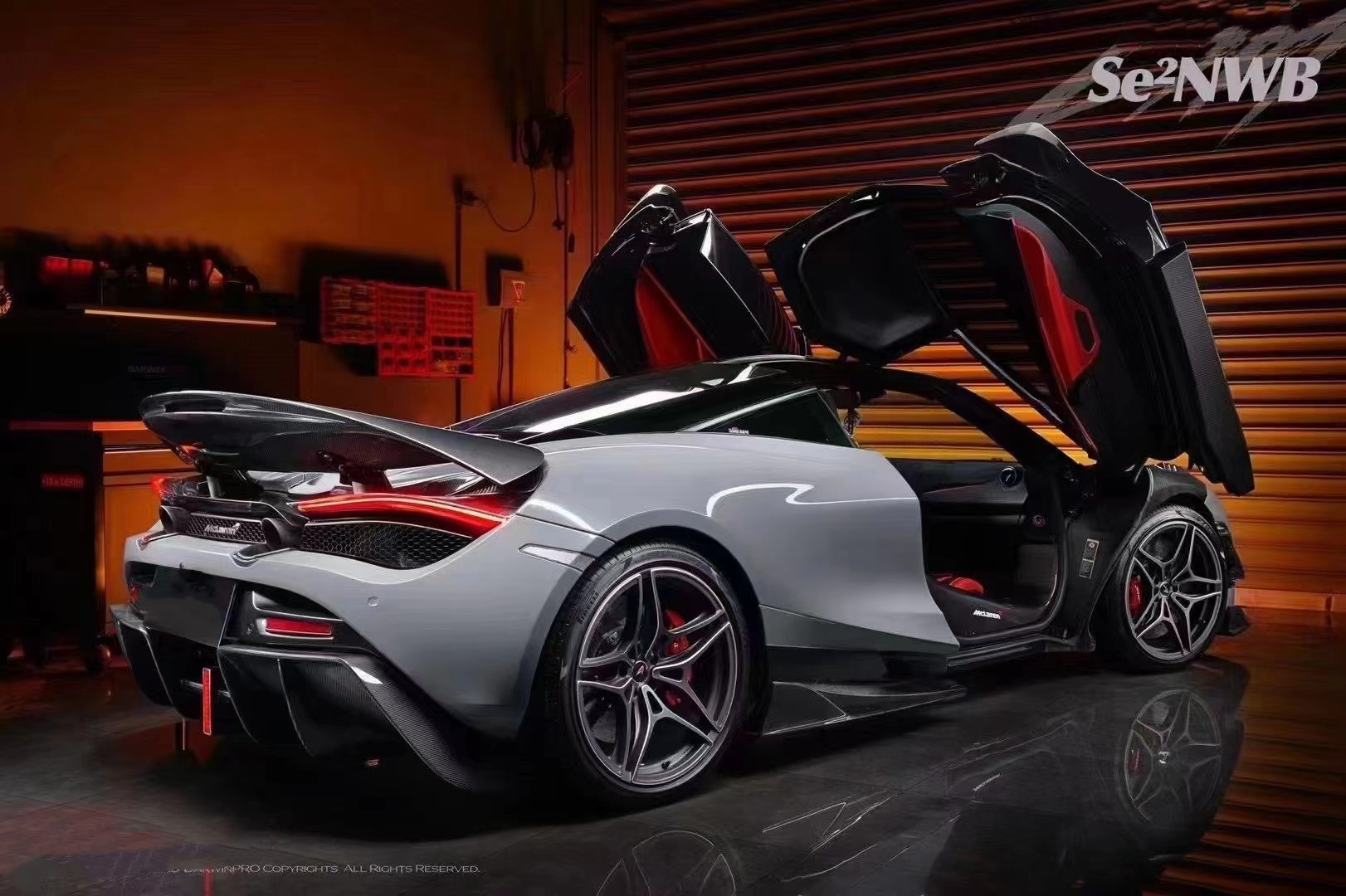 720s Mclaren Body Kit Blacksail Style Front Bumper Spoiler Lip Hood Fender