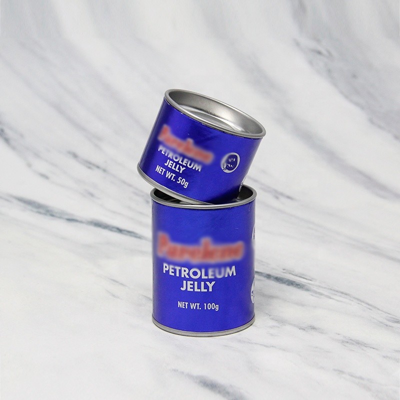 Wholesale Printing Logo Paper Tube With Metal Cover Easy Open Paper Can