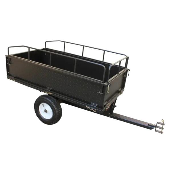 Steel Structure Lawn Tractor Tiller Trailer Garden Dump Truck Steel ATV Dump