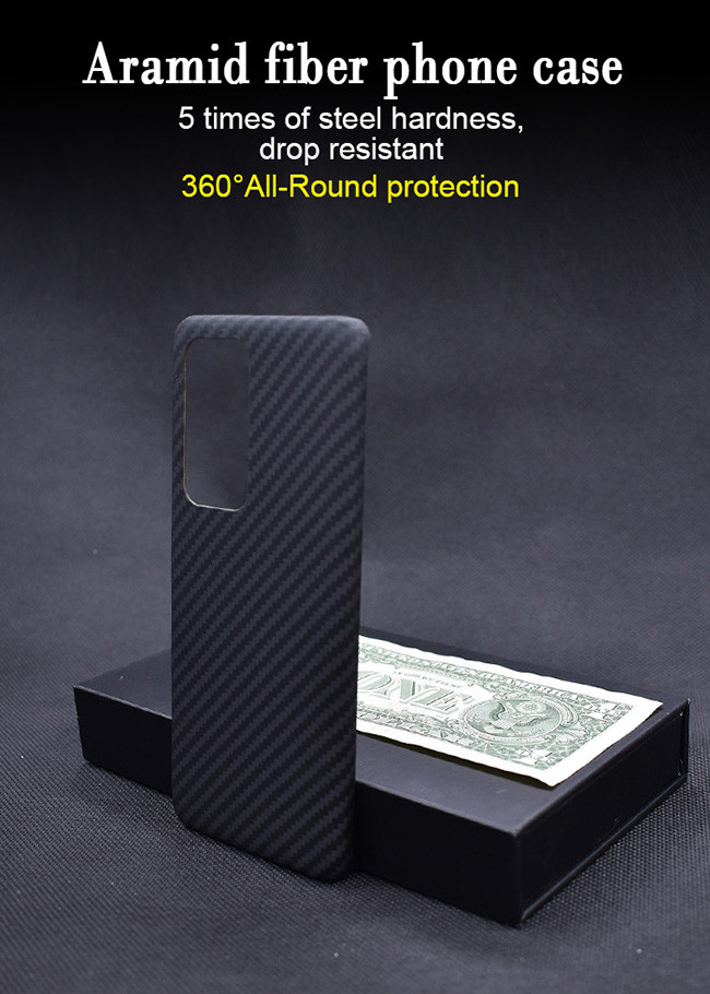 Anti Fingerprint Black Aramid Fiber Huawei Case For Huawei P40