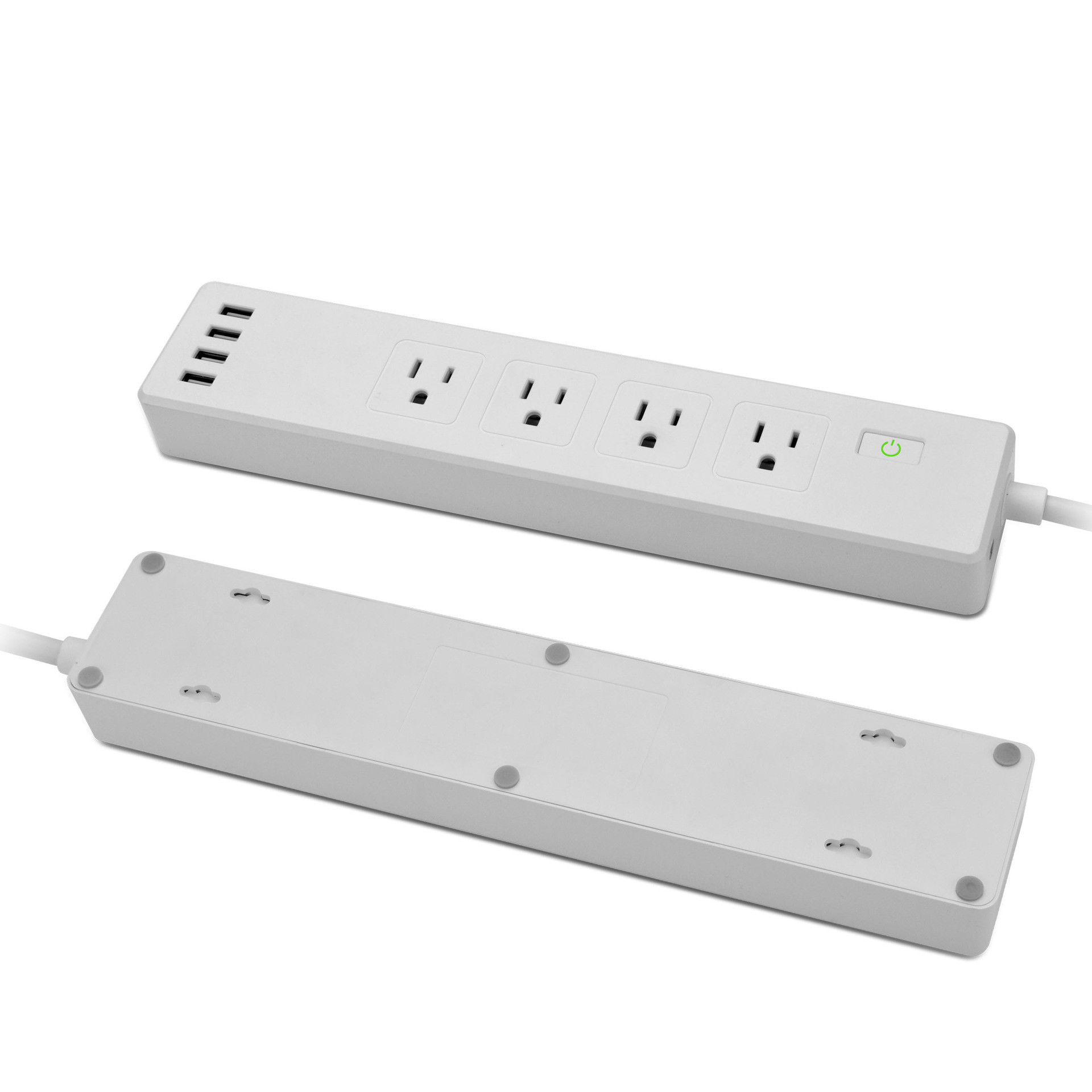 Wireless APP Control Wifi Smart 4 Outlet Power Strip Tuya US 10A