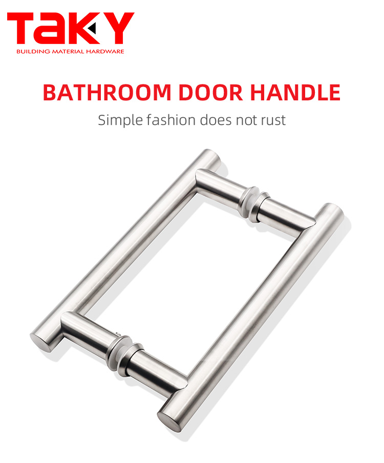 Window Hotel Style Back to Back Shower Glass Sliding Door Long Pull Handle with PSS Finish
