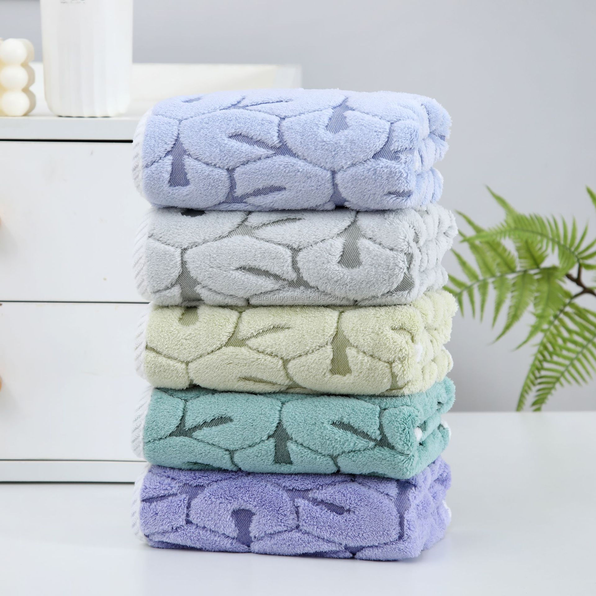 Adult Quick Drying Towels Soft and Absorbent Cotton Fingertip Towel Set for Bathroom