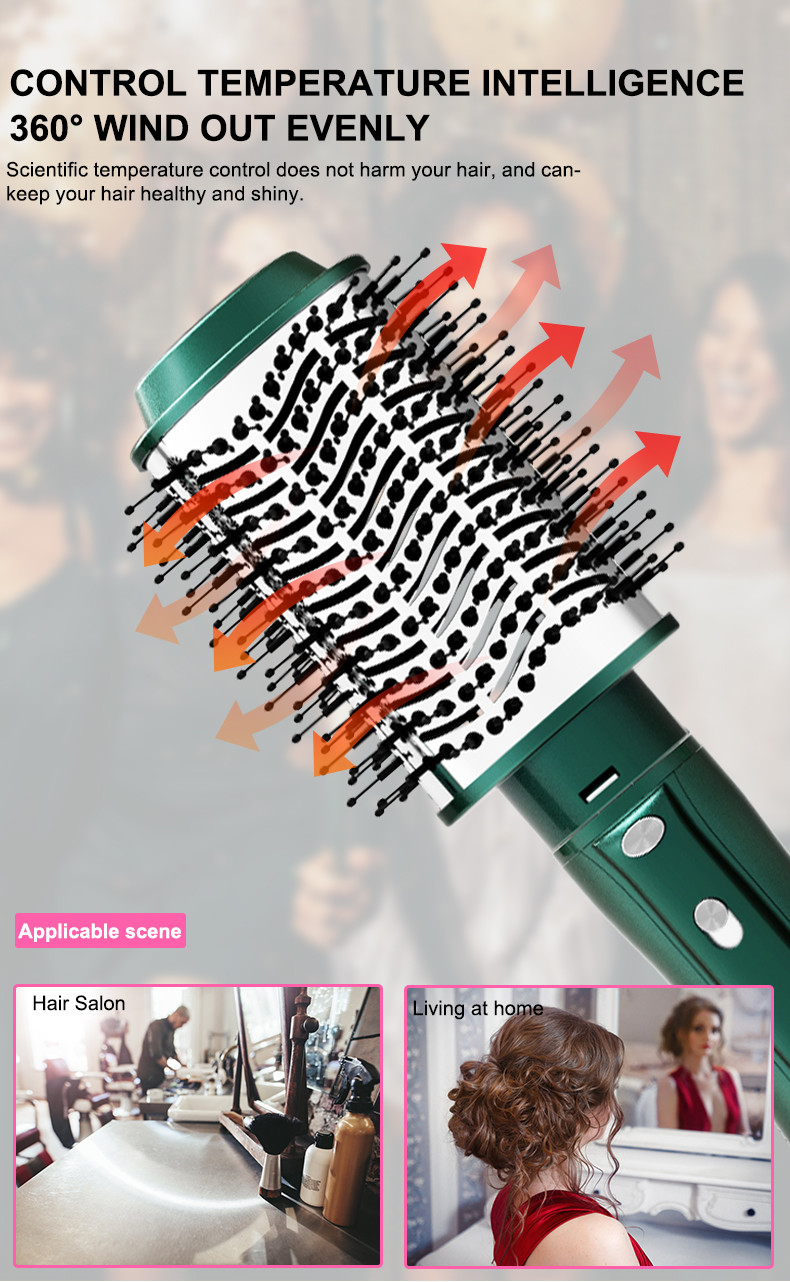 Mestar Hair Dryer Straightener Curler And Volumizer Brush 4 In 1