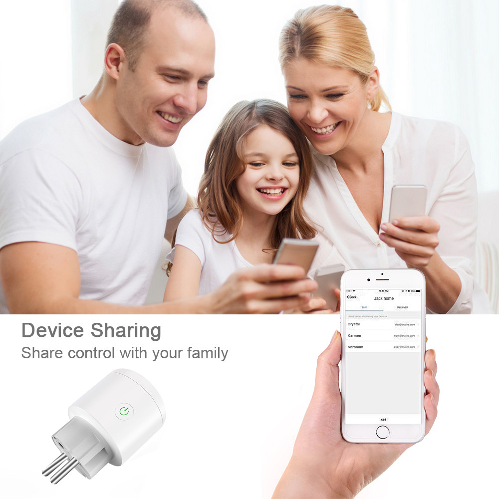 New Arrival Tuya Remote Control Voice Timing Amazon Wifi Outlet Eu Smart Plug