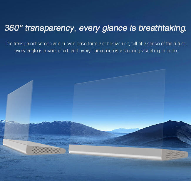 Interactive Touchscreen Transparent OLED Display For Retail And Business