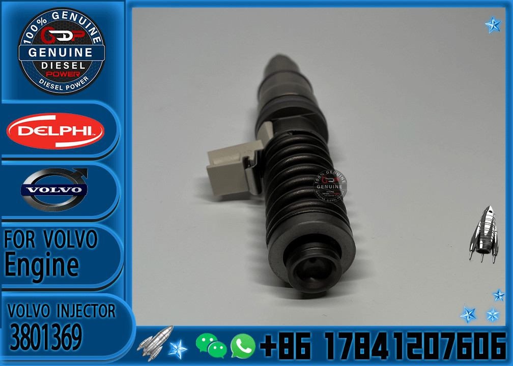 High Quality 4 Pin Diesel Fuel Injector 3801369 Common Rail Injector BEBE4D18002 for Volvo Truck PENTA MD13