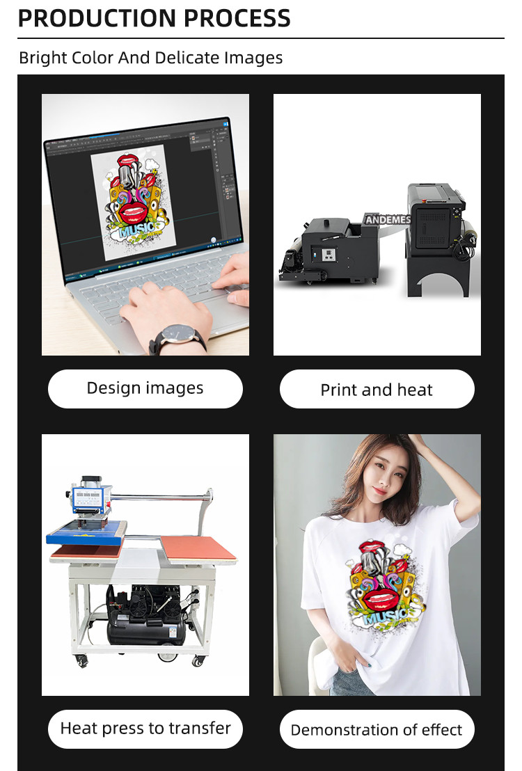 A2 Dtf Printer 42cm Transfer Printer With Auto Shake Machine Powder Dtf Oven Dtf Transfer Printing 140 KG