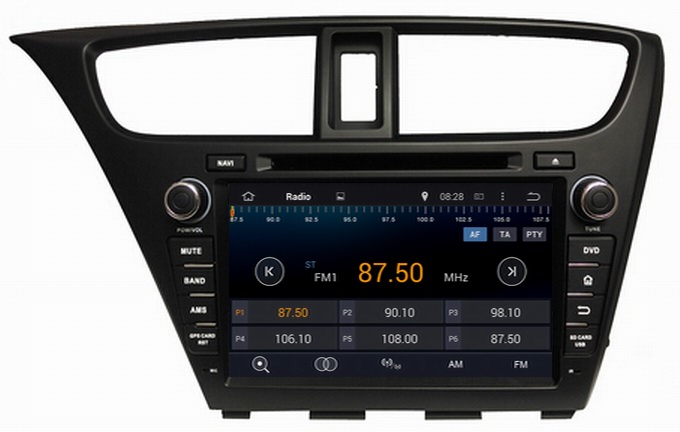 Ouchuangbo Pure Android 4.4 GPS Navigation Stereo System for Honda Civic 2014 DVD 3G Wifi