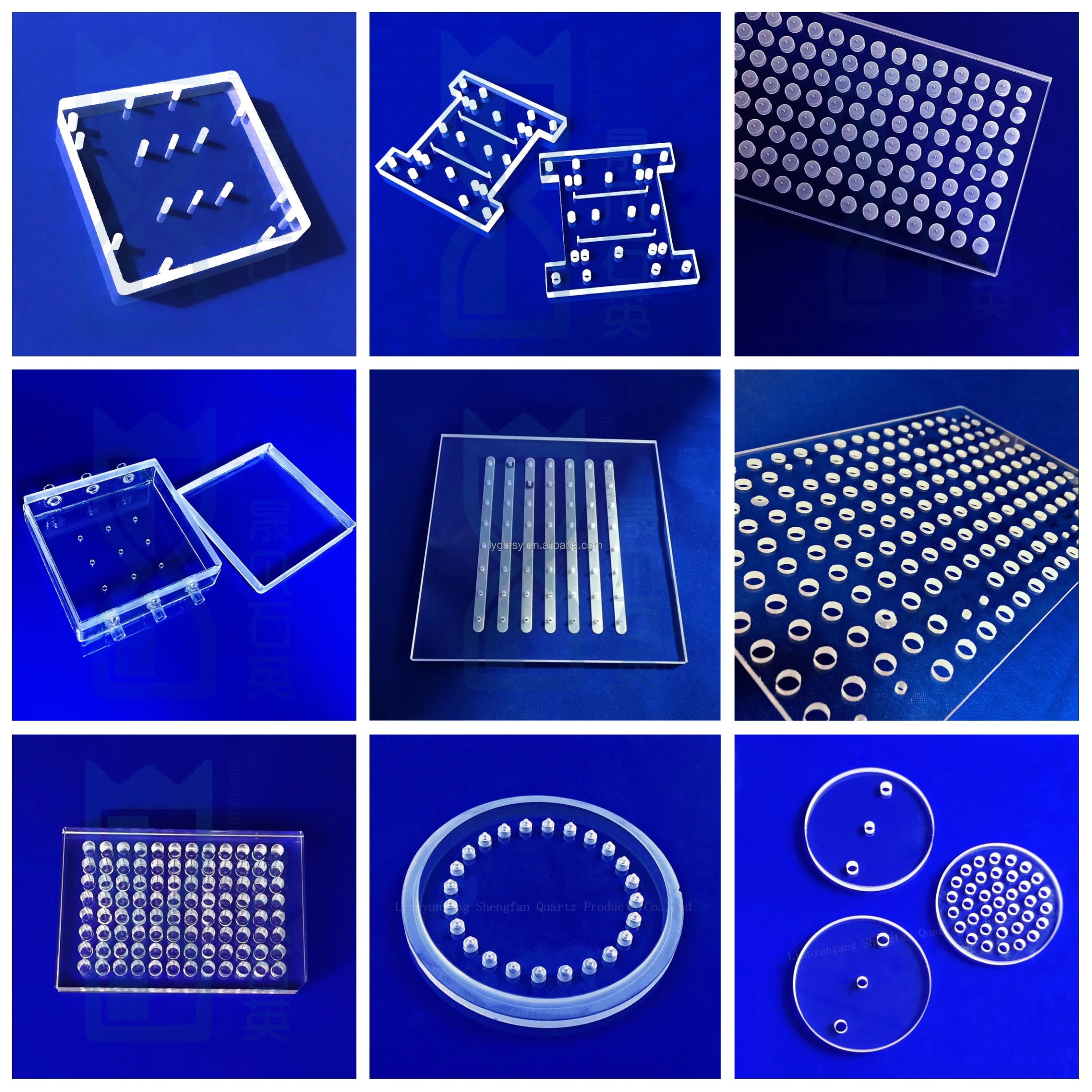 Professional Custom High Light Transmission Side Thread Quartz Glass Sheet