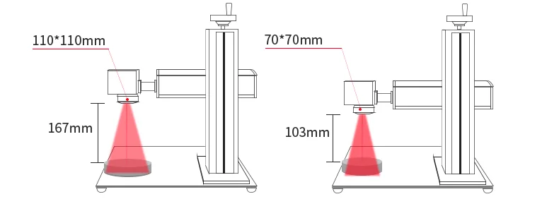 Fiber Laser Marking Machine Desktop MAX Raycus JPT 20W 30W 50W With Rotary Axis