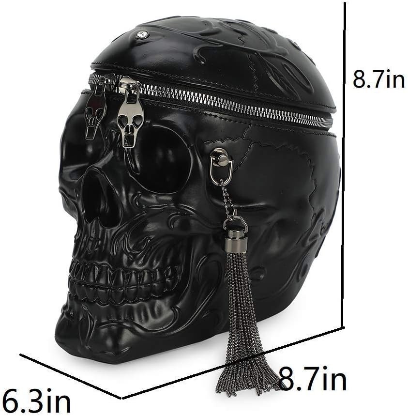 SKULL PURSES HANDBAGS FOR WOMEN SHOULDER BAG,SKULL CROSSBODY PURSE GOTHIC BAG PURSES HOLIDAY PARTY GIFT