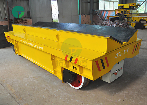 1-200 Ton Pipe Factory Bar Motorized Rail Steel Tube Transfer Wagon Cable Reel Powered Electric Flat Cart