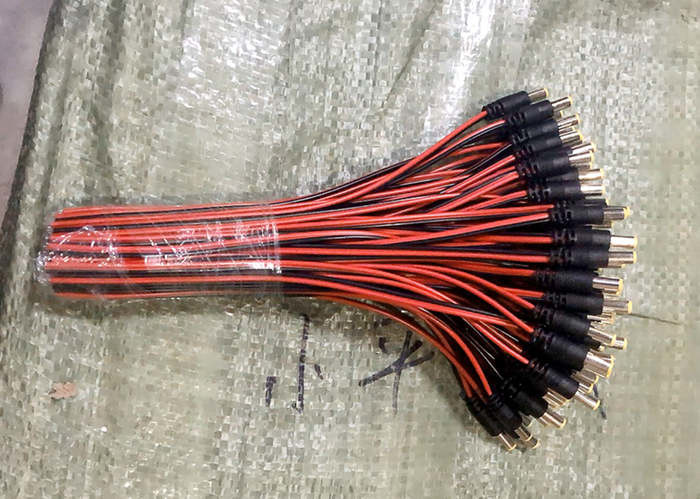 Camera Installation Red and Black CCTV Power Cable with DC Female Plug