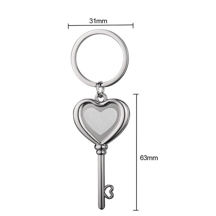 Heart Shape Sublimation Keyring Pendant For Sublimation Photos Printing