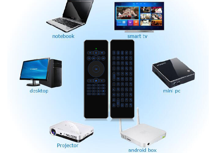 2.4Ghz Fly Mouse Remote Control , Wireless Air Mouse With IR Learning Function