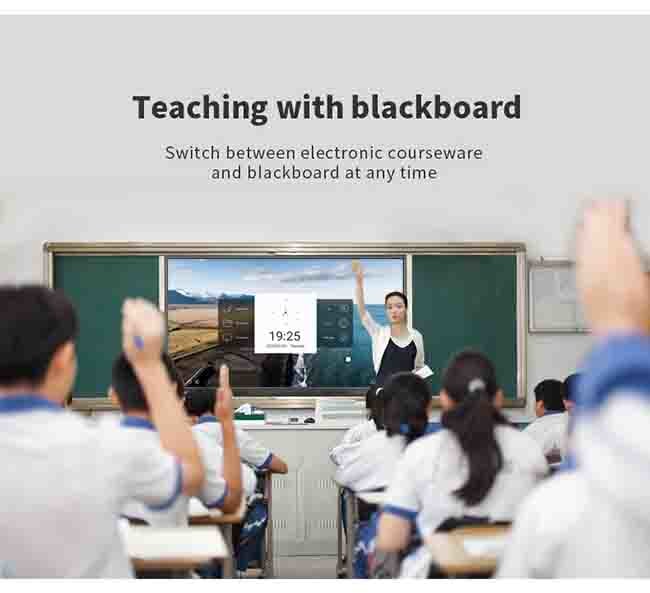 Inch Uhd 4K Interact Whiteboard Android Window Dual System Smart Board Interactive Flat Panel For Classroom Education