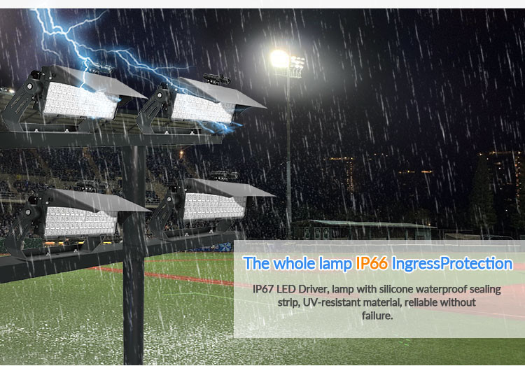 Low Carbon Emission LED High Mast Light 750W Industrial Flood Lights For Harbor