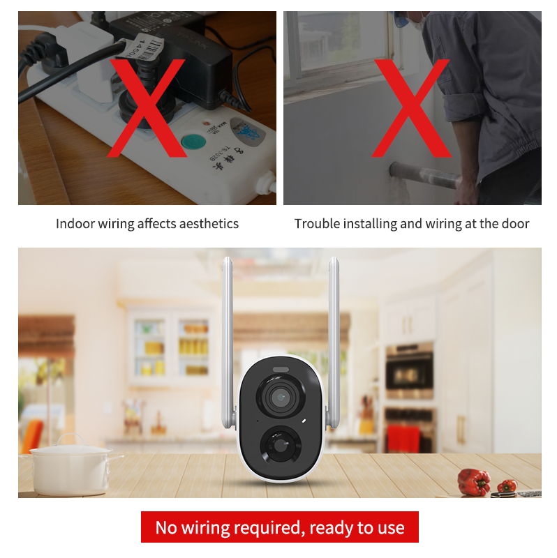 Glomarket Smart Wifi Camera Night Vision Security Camera Video Surveillance Two-way voice intercom can be realized