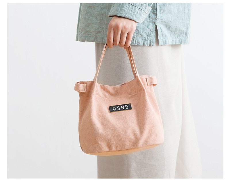 Dustproof Canvas H19Cm Insulated Lunch Cooler Bags