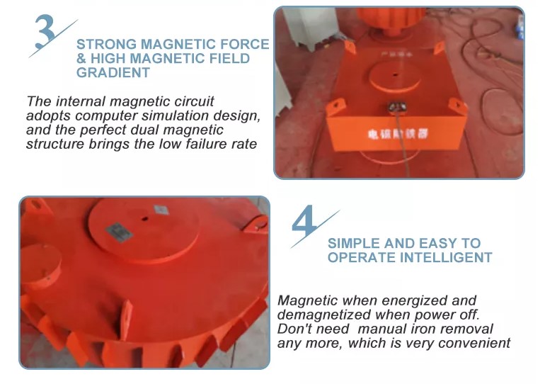 Energy Mining PLC Core Components Dry Type Suspended Electromagnetic Separator Machine