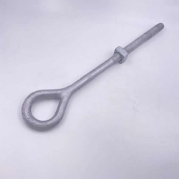 6in Electric Power Fittings Oval Eye Bolt