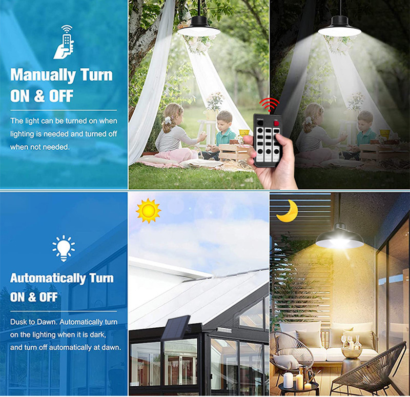 Work LED Shed Solar Light Kits 6500K For Camping Yard Solar Garden Lamp