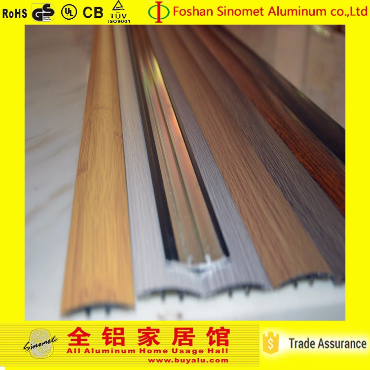 Professional External Corner Tile Trim Wood Grain Aluminum Extrusion Tile Tirm