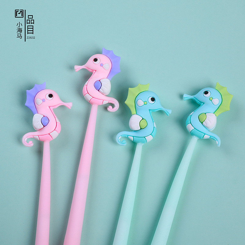 Cute Cartoon Blue Gel Ink Pens Cartoon Animal Writing Pens 0.5 Mm Assorted Styles Pens Stationery For School Office Home Student Kids Birthday Present
