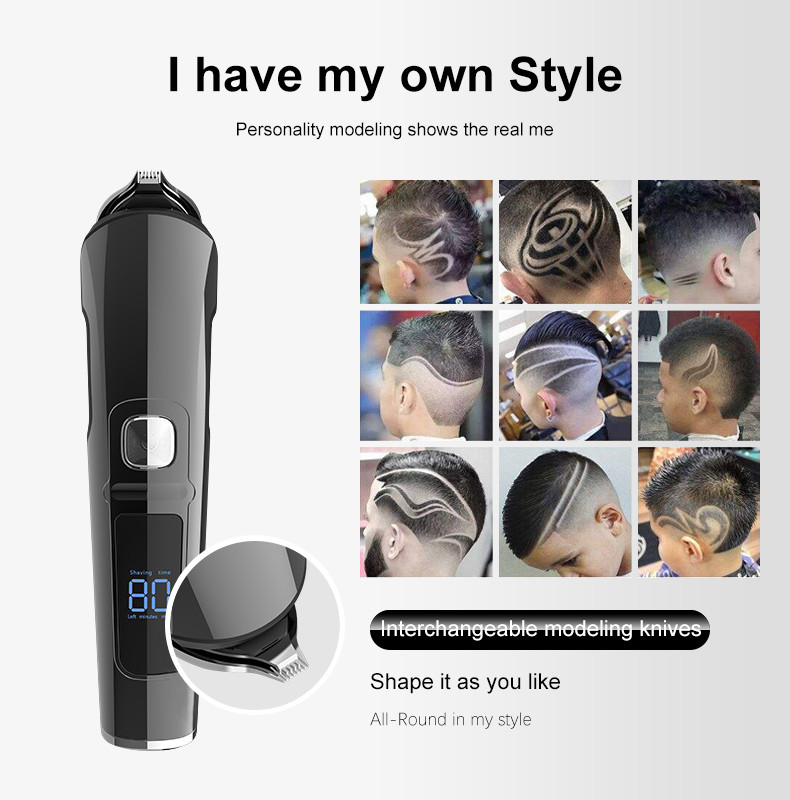 Household Cordless Hair Cutting Trimmers 61-90min with Stainless Steel Blade