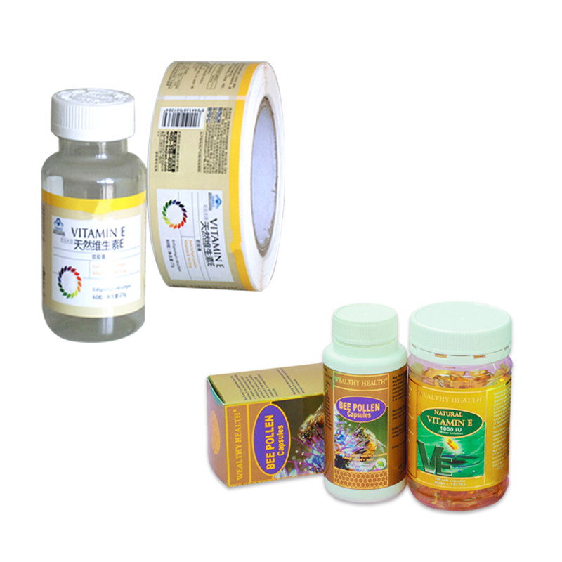 Oil Resistant 10ml Vial Labels , 6cm Wide Vinyl Bottle Labels