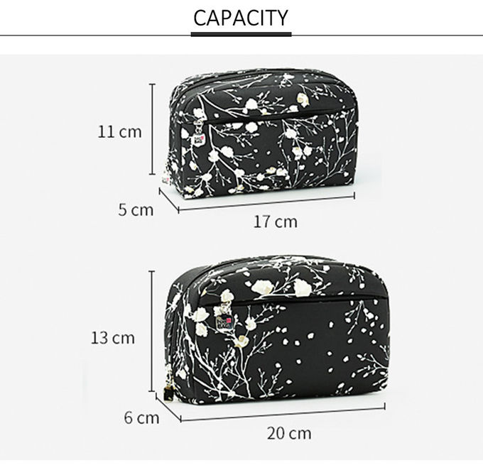 High Quality Digital Printing Polyester Canvas Cosmetic Bag Private Label