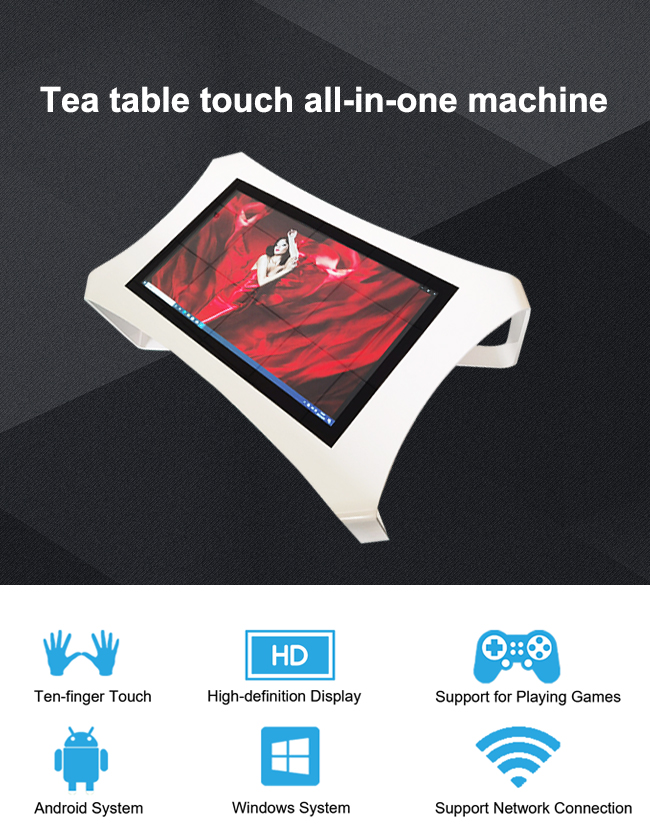 55 '' Digital Touch Screen Table LCD Table With Customized Color Bar LCD Design