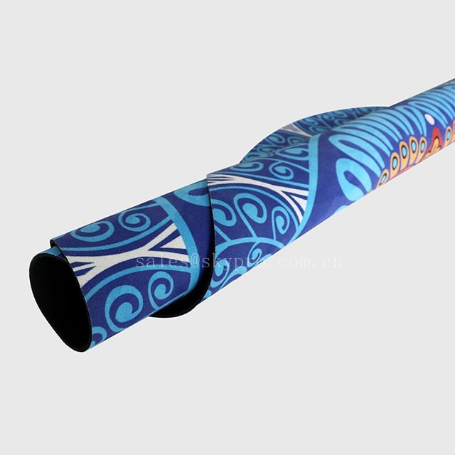 Customized Pattern Natural Rubber Mat / Mandala Printed Meditation Mat