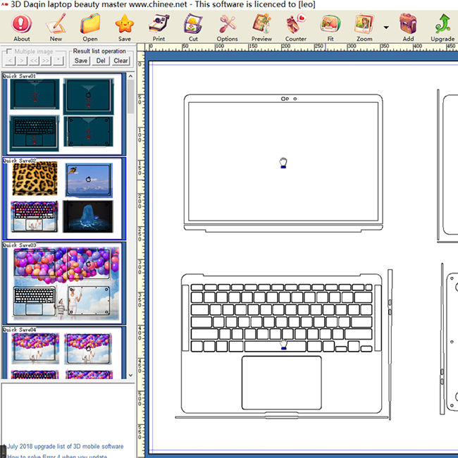 Computer Controlled Graphtec Cutting Machine Plotter And Skin Design Software