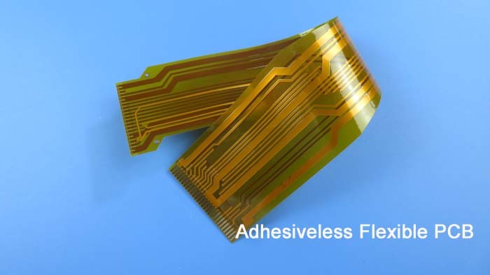 Adhesiveless Flexible Printed Circuit FPC Built on Transparent Thin Glueless Polyimide With Gold Plated for Tracking