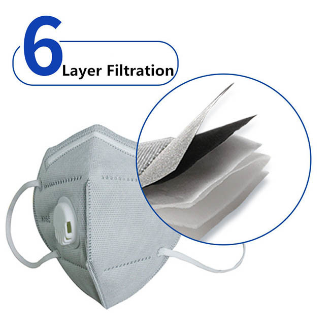 KN95 Dust Mask With Breathing Valve Mask Folding Protective N95 PM2.5 Mask