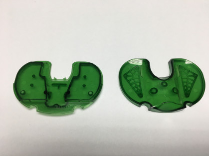 Green Edge Gate Husky Plastic Injection Molding For Housing Top Bottom