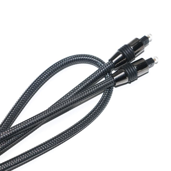 Factory Outlet Brand New Toslink Audio Digital Cable Nylon Braided OD4.0 Metal Shell Gold Plated Connector