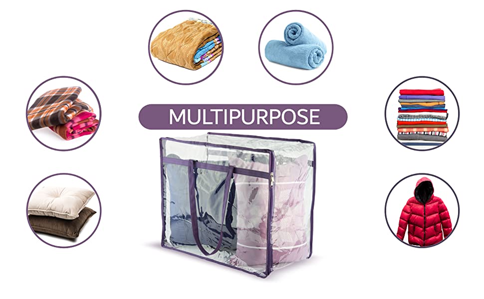 blanket bag pillow storage bags clear