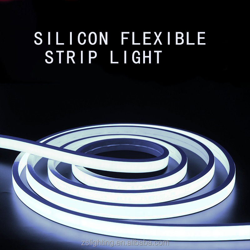 Exterior Waterproof 12/24V Silicone LED Light Strip For Home Decor Neon LED Strip Lights White 16.4ft/5m Neon Light Strip 12V Silicone Waterproof