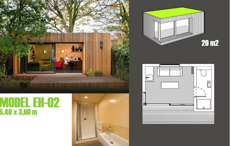 Mobile Prefab Garden Studio Light Steel Frame With Custom Wooden Design For Workshop Living