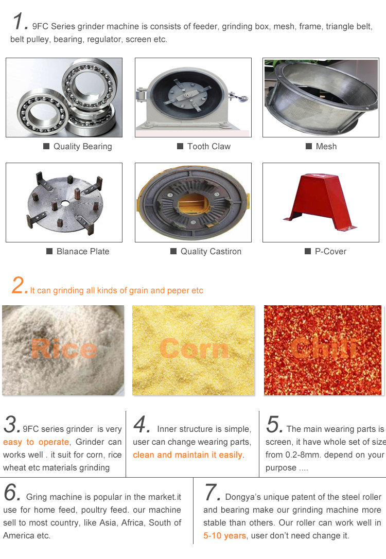 FDA Food Standard No.304 Stainless Steel Flour Mill Powder Grinder Machine