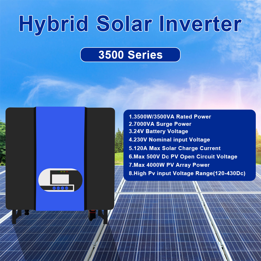 3.5 Kw Solar Inverter 24V Single Phase Hybrid Inverter110V/220V Overload Protection