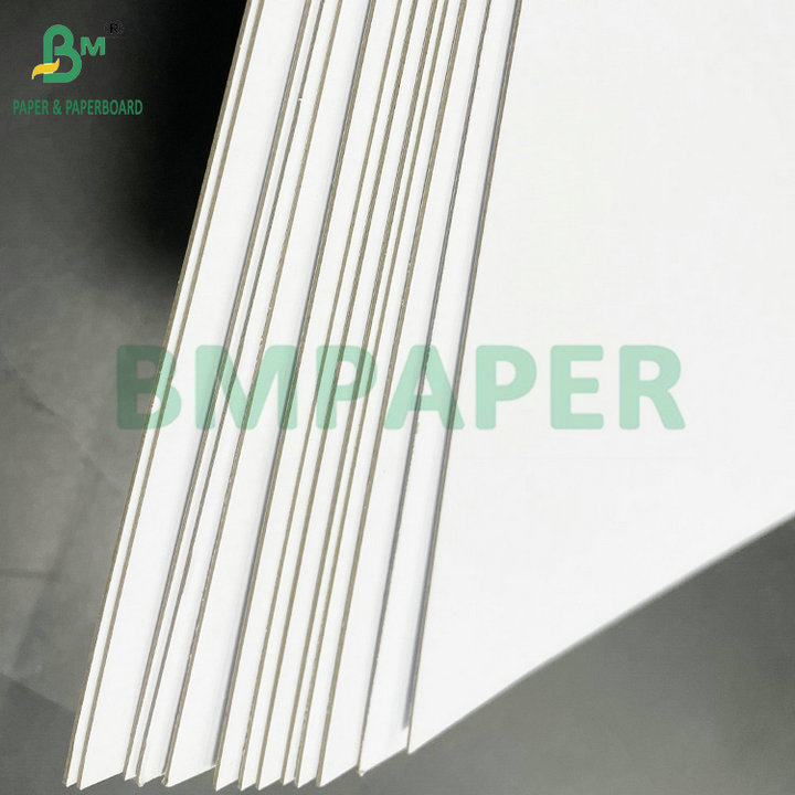 Grey Core Glossy White Cardboard Rigid Carton 1.5mm 2mm For Cosmetic Boxes