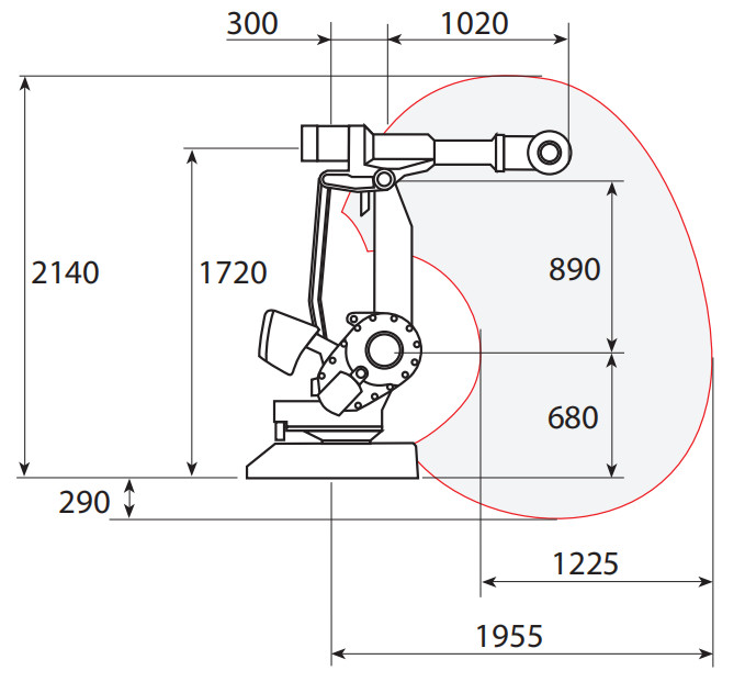 Abb Irb 4400 Bottom Robotic Arm 60kg For Floor Compact Arm Robot Industrial ODM