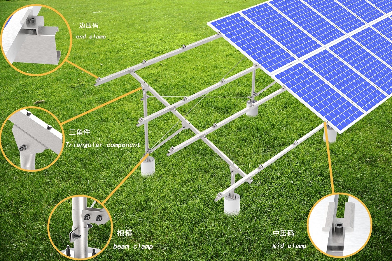 On And Off Grid Solar Mounting Bracket Solar System Ground PV Solar Bracket
